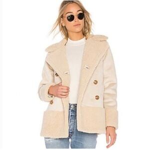 Mother The Sherpa Shearling Lined Peacoat